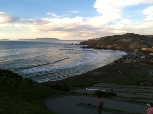 this is the middle bay with a helpful serpentine path to the top of the cliff