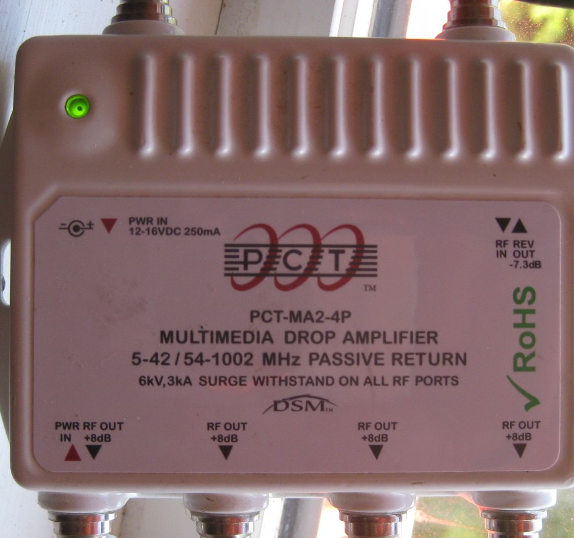 signal amplifier, you can see it enhances the signal by 8dB
