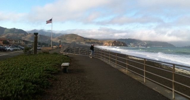 the cliffs have jogging paths and the setting is natural