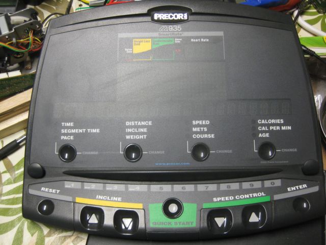 the control panel of the Precor 5.35i