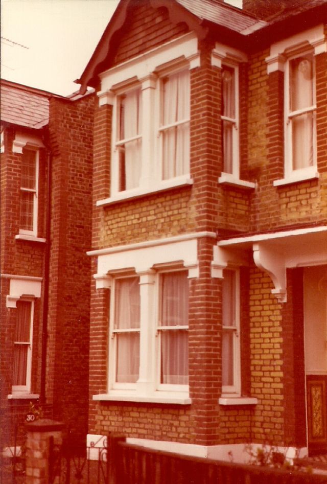 we lived on the top floor of this semi. Common front door entrance is bottom right