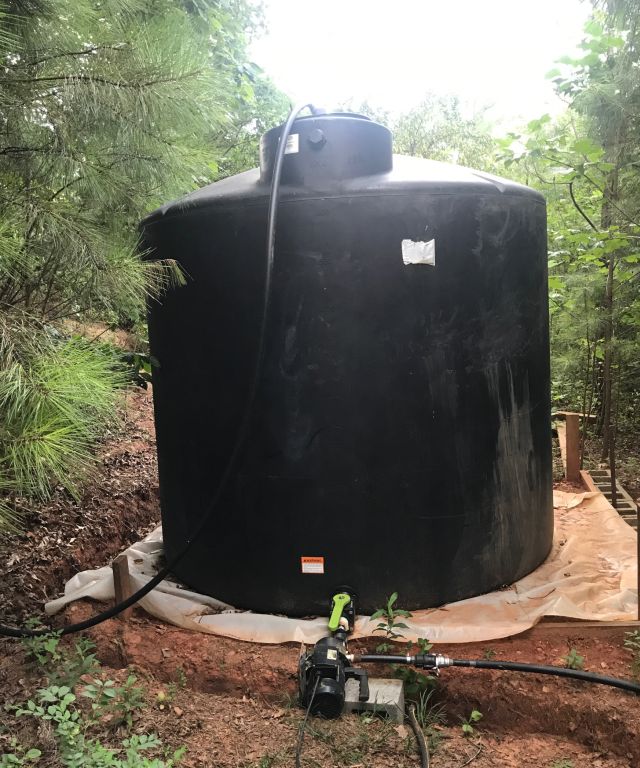 rainwater harvesting – connecting new storage tank